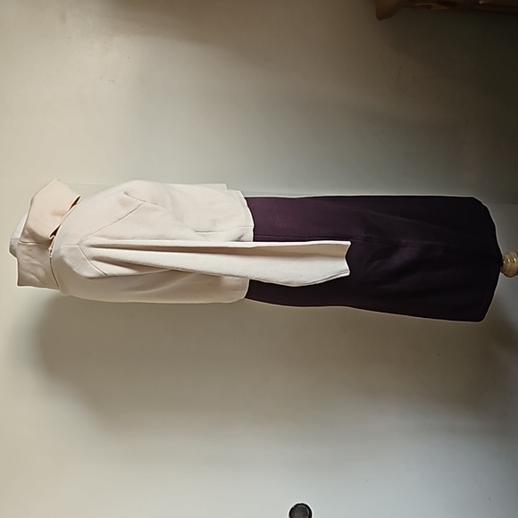 Taylor Knit Sweater Tank Dress With Long Sleeve Crop Top Cowl Neck Size Small - Picture 6 of 16